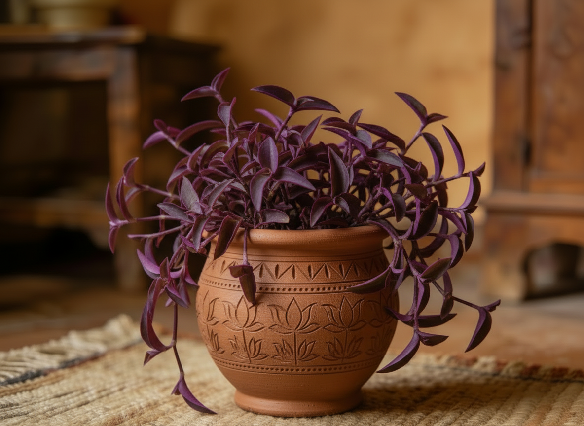 Purple Heart Plant (Tradescantia pallida)
